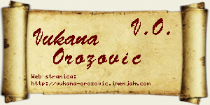 Vukana Orozović vizit kartica